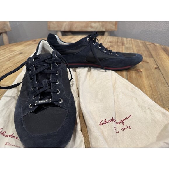 Ermenegildo Zegna Men Shoes Black/Navy Lace Up Sneaker Size 13 US Made in Italy main image 16